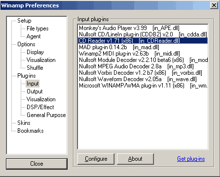 Настройка WinAMP