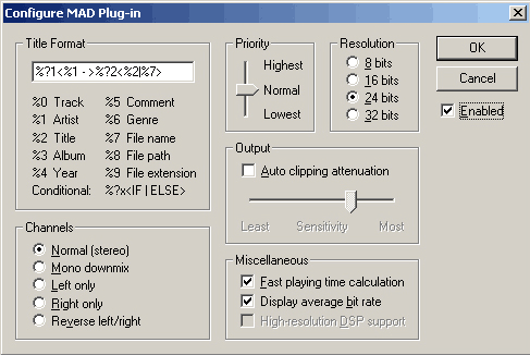 Настройка WinAMP