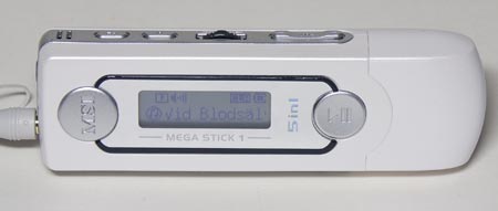 Экран плеера MSI Mega Stick