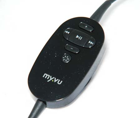 Видеоочки iPod, MyVu Media Viewer - пульт дистанционного управления