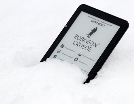 Снежное тестирование Onyx Boox Robinson Crusoe 2