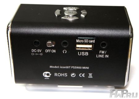 Вид мини-бумбокса IconBIT PSS900 сзади