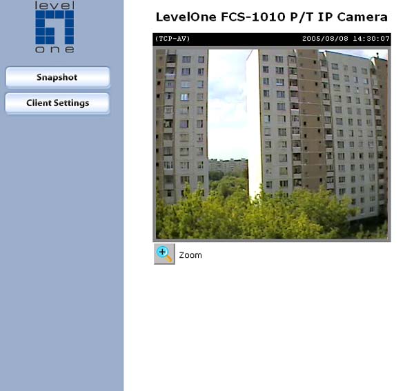 Интерфейс IP-камеры FCS-1010