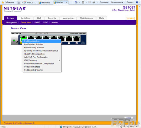 ���� ����������� NetGear GS-108T