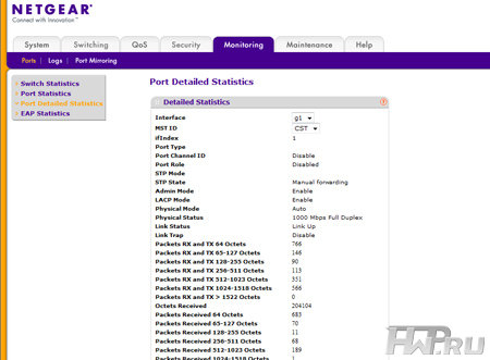 ���������� �� ������ NetGear GS-108T