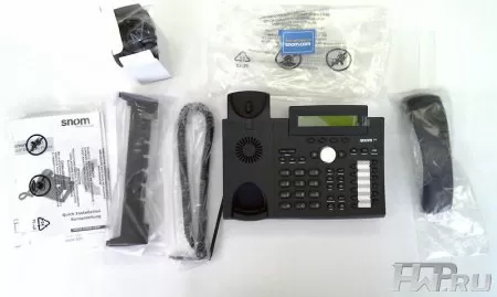 Упаковка IP-телефона snom 320