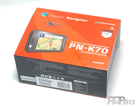Упаковка GPS-видеорегистратора Pocket Navigator PN-K70