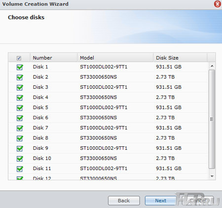 Установка дисков в Synology DS2411+
