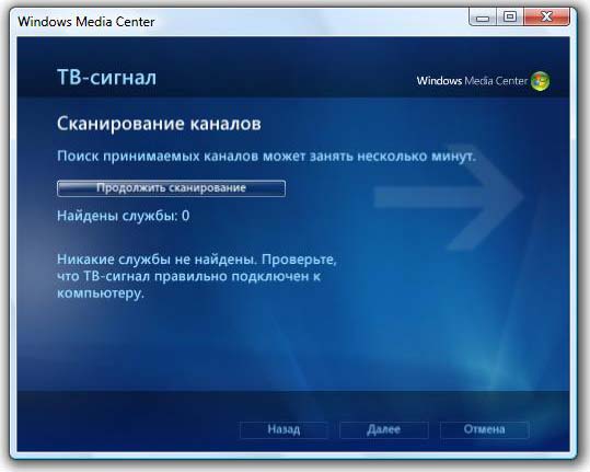 Сканирование каналов