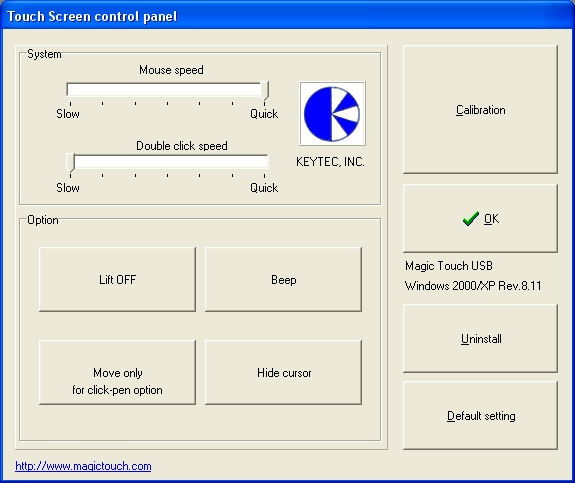 ��������� ��������� Keytec Magic Touch