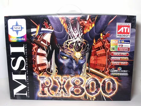 Коробка видеокарты MSI RX800 PRO-VTD256