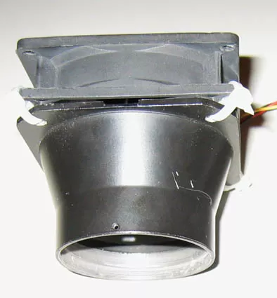 Переходник под 80 мм вентилятор из оптической бленды