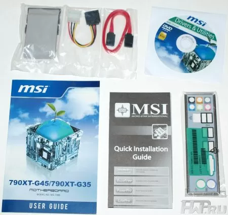 Комплект поставки материнской платы MSI 790XG-G45